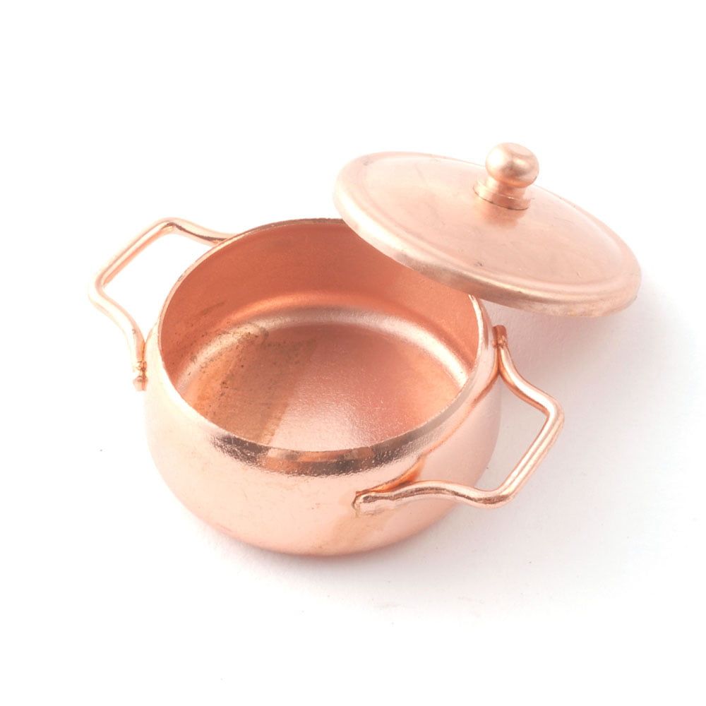 Large Copper Cooking Pot for 12th Scale Dolls House