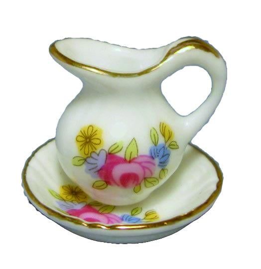 Jug and Bowl in pink or blue for 12th Scale Dolls House