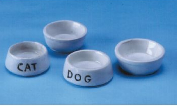 Dog Food & Water Bowl for 12th Scale Dolls House
