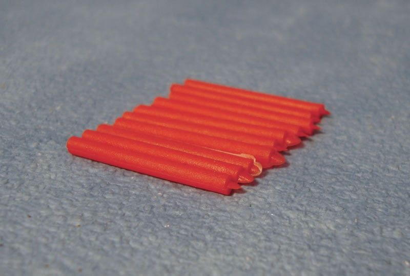 Pack of 10 Red Candles for 12th Scale Dolls House