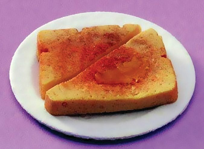 Toast on a Plate for 12th Scale Dolls House