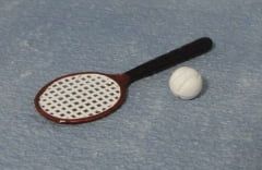 Tennis Racket And Ball for 12th Scale Dolls House