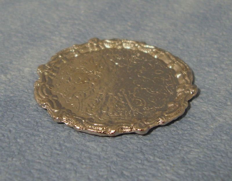 Silver Tray for 12th Scale Dolls House