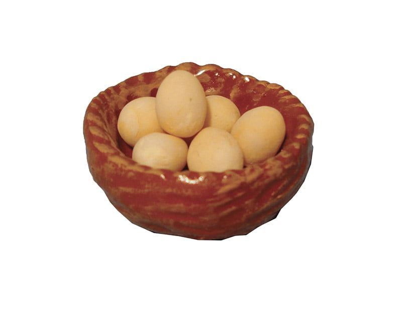 Basket With Eggs for 12th Scale Dolls House