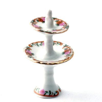 Decorative Two Tier Cake Stand for 12th Scale Dolls House