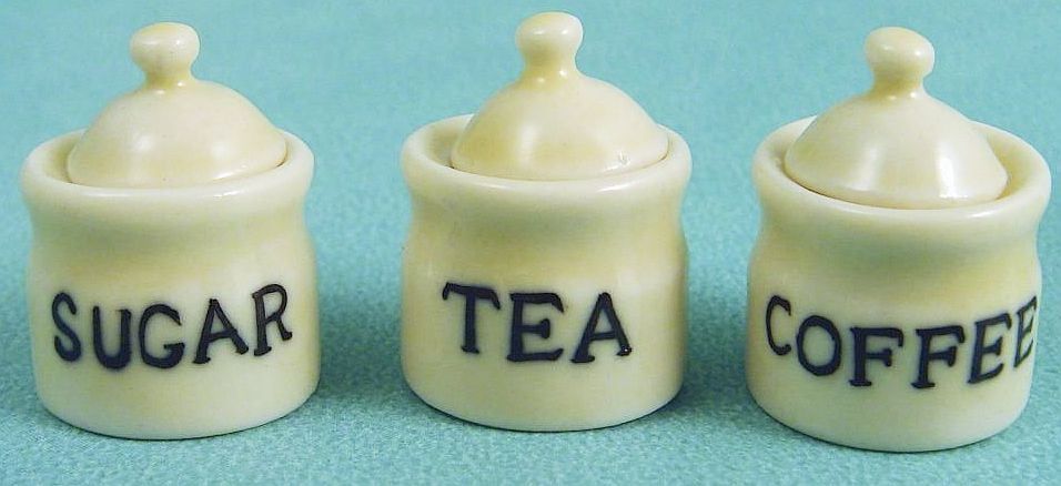 Tea Coffee and Sugar Set for 12th Scale Dolls House