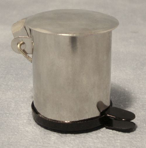 Silver Pedal Waste Bin for 12th Scale Dolls House