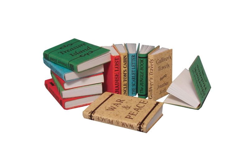 Selection of 12 Books for 12th Scale Dolls House