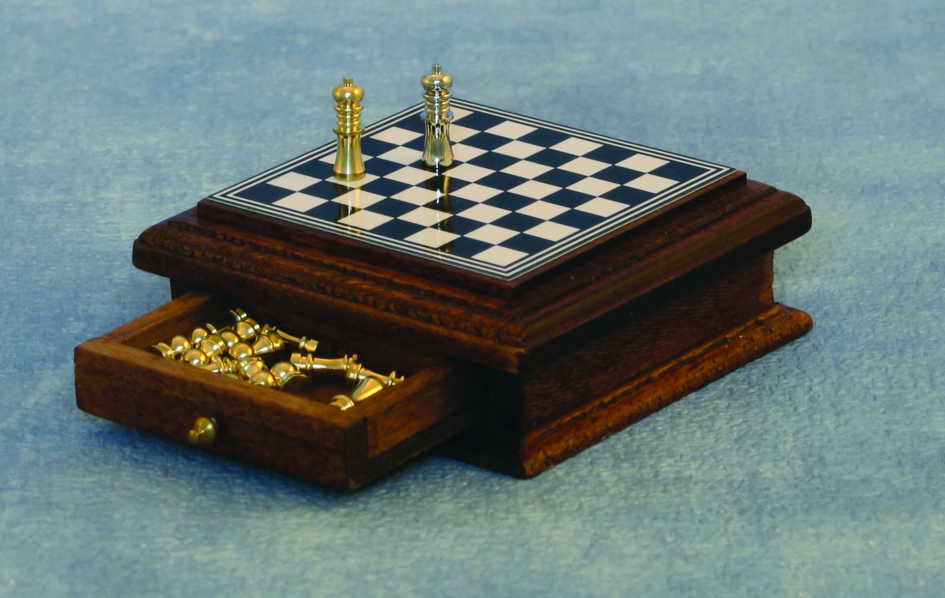 Chess Set with Opening Drawer for 12th Scale Dolls House