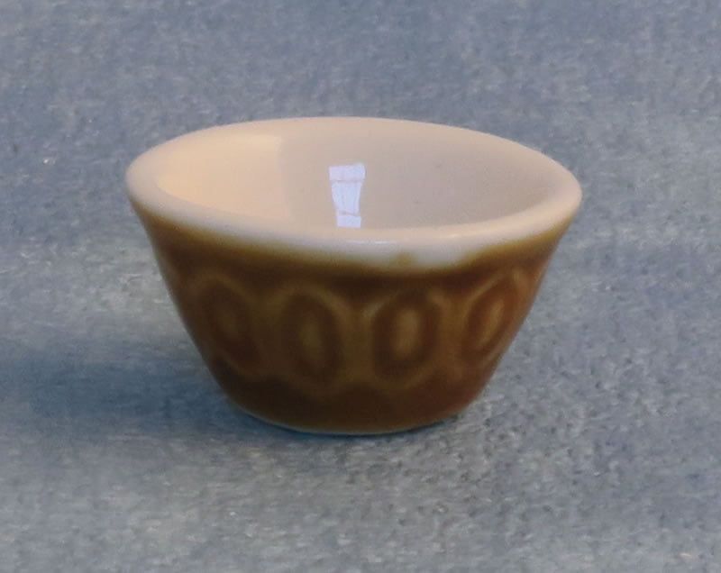 Brown Mixing Bowl for 12th Scale Dolls House