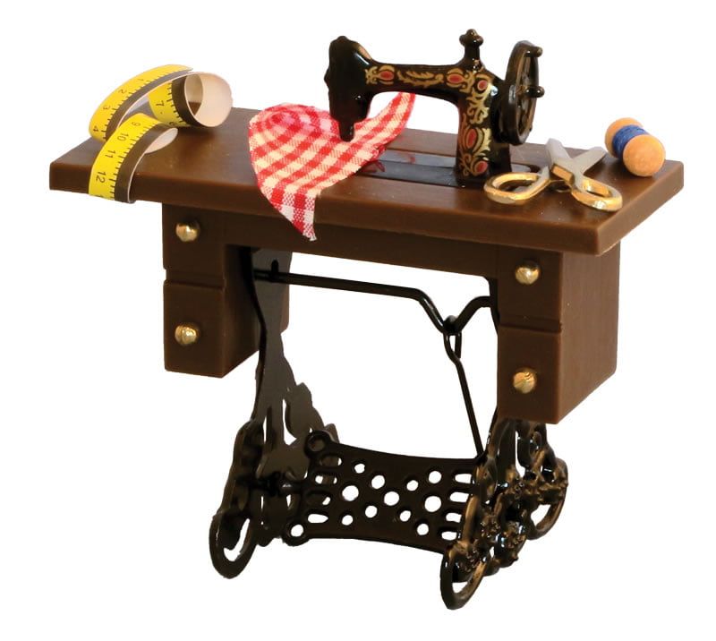 Sewing Machine With Table Set for 12th Scale Dolls House