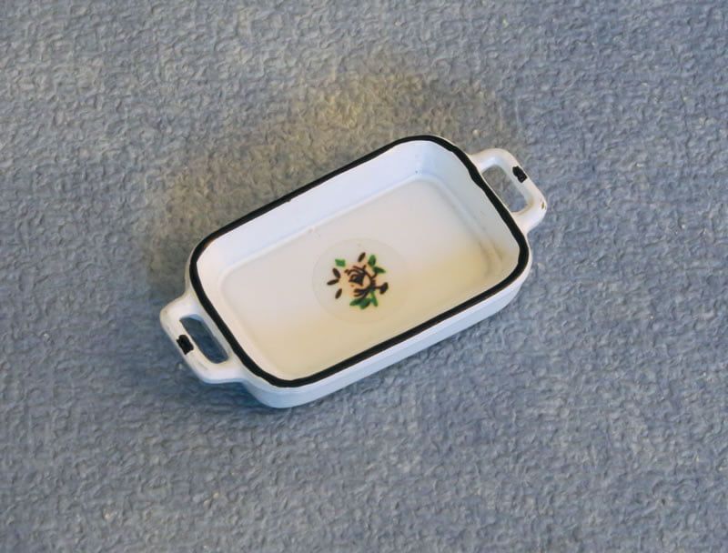 White Enamel Tray for 12th Scale Dolls House