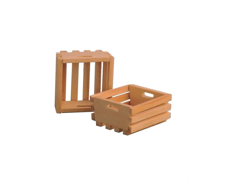 2 x Wooden Crates for 12th Scale Dolls House