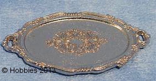 Silver Salver Serving Plate for 12th Scale Dolls House