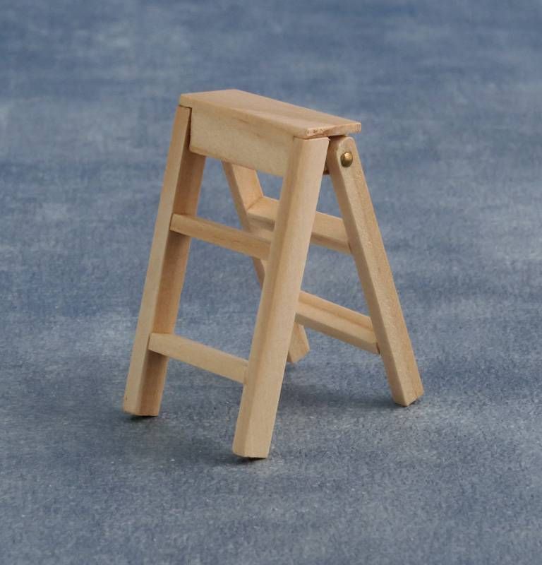 Wooden Stepladder for 12th Scale Dolls House