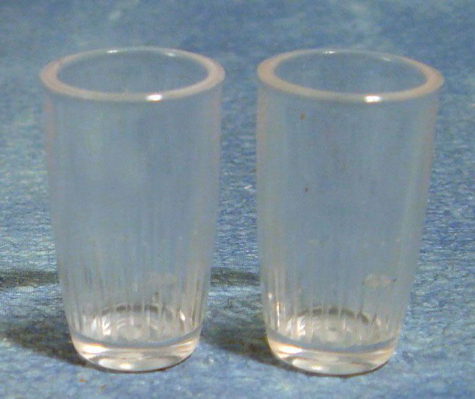 Glass Tumblers x 2 for 12th Scale Dolls House