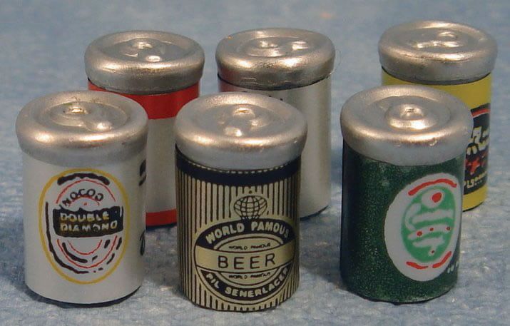 Beer Cans for 12th Scale Dolls House
