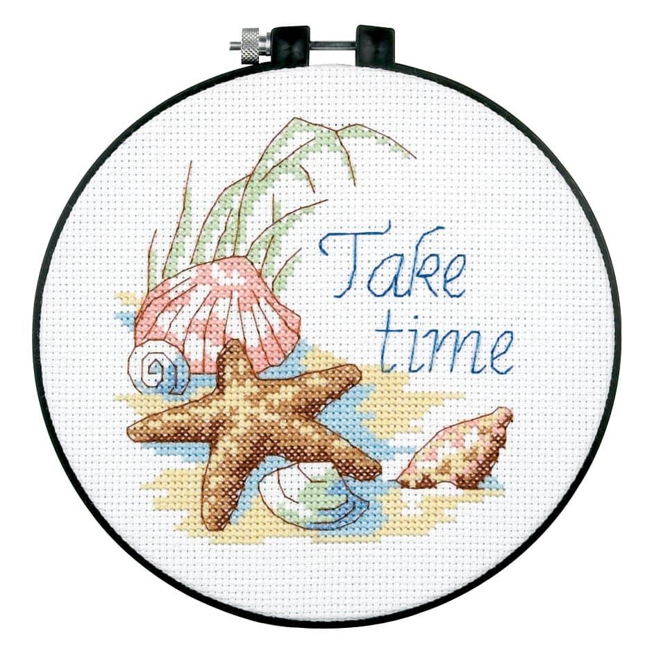 Dimensions Take Time Counted Cross Stitch Hoop Kit