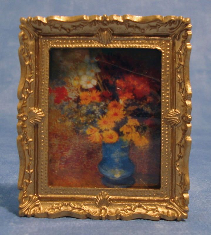 Flower Picture in Frame for 12th Scale Dolls House