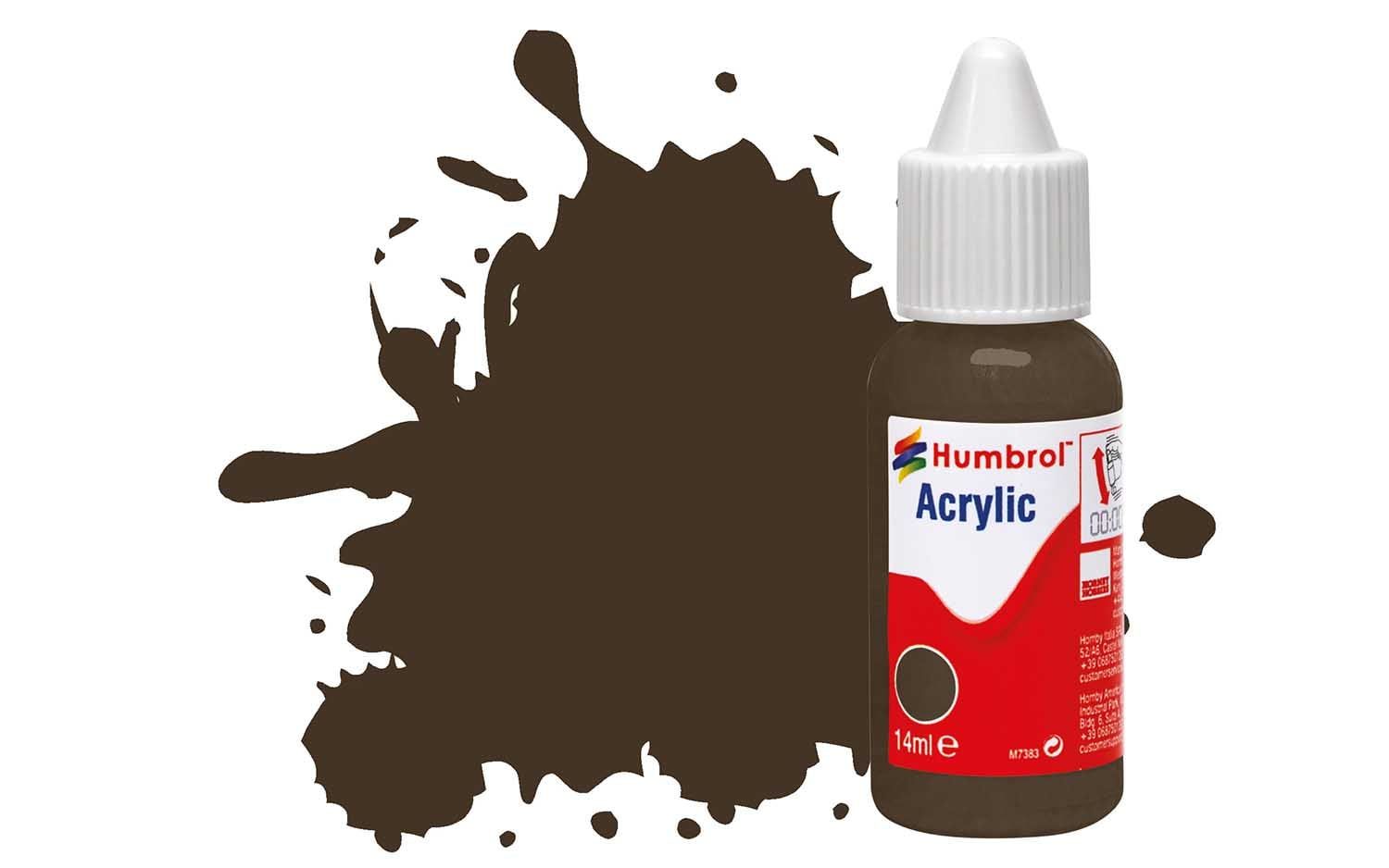 Humbrol Acrylic Dropper Bottles 14ml - Gloss - Service Brown