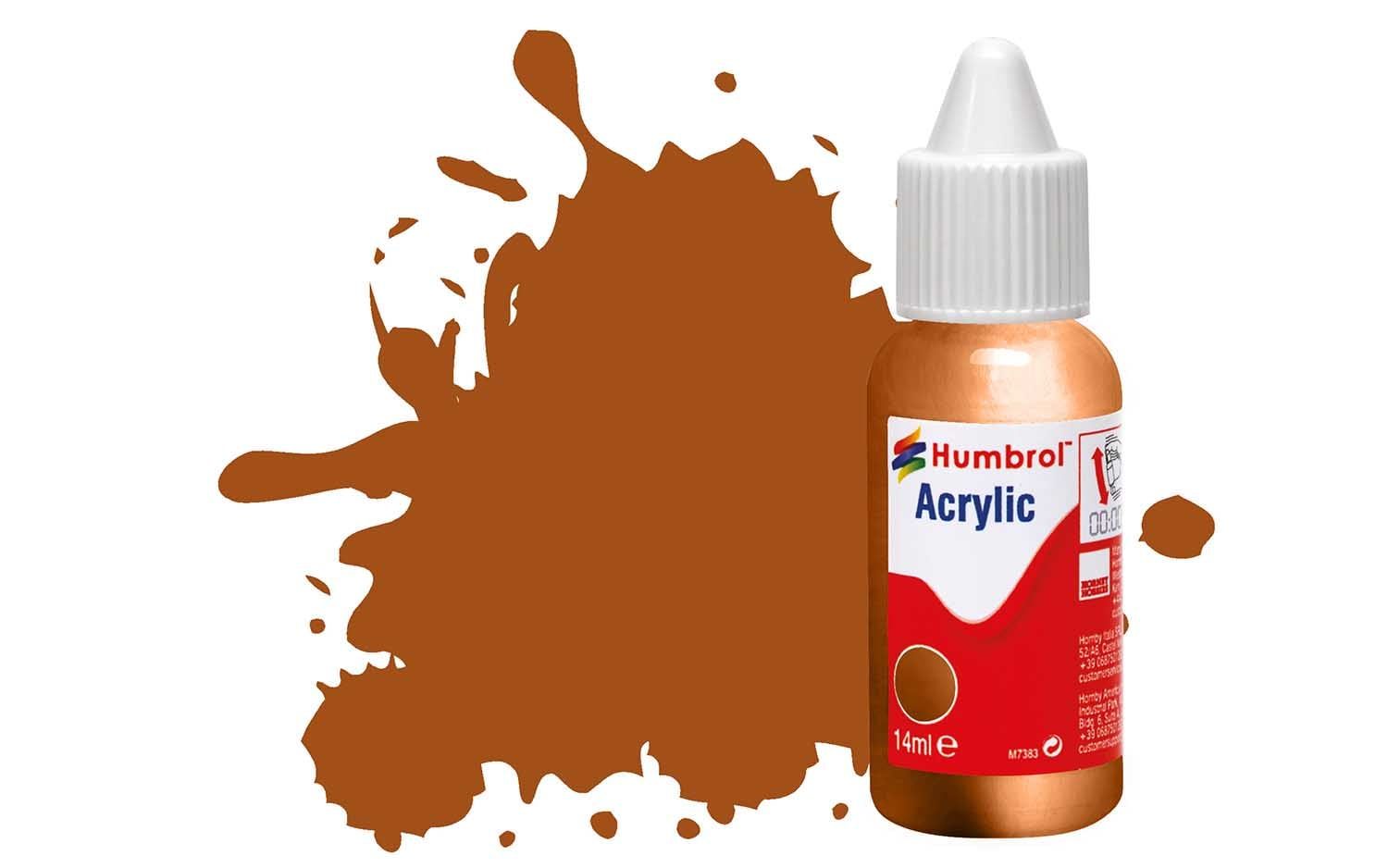 Humbrol Acrylic Dropper Bottles 14ml - Metallic - Copper