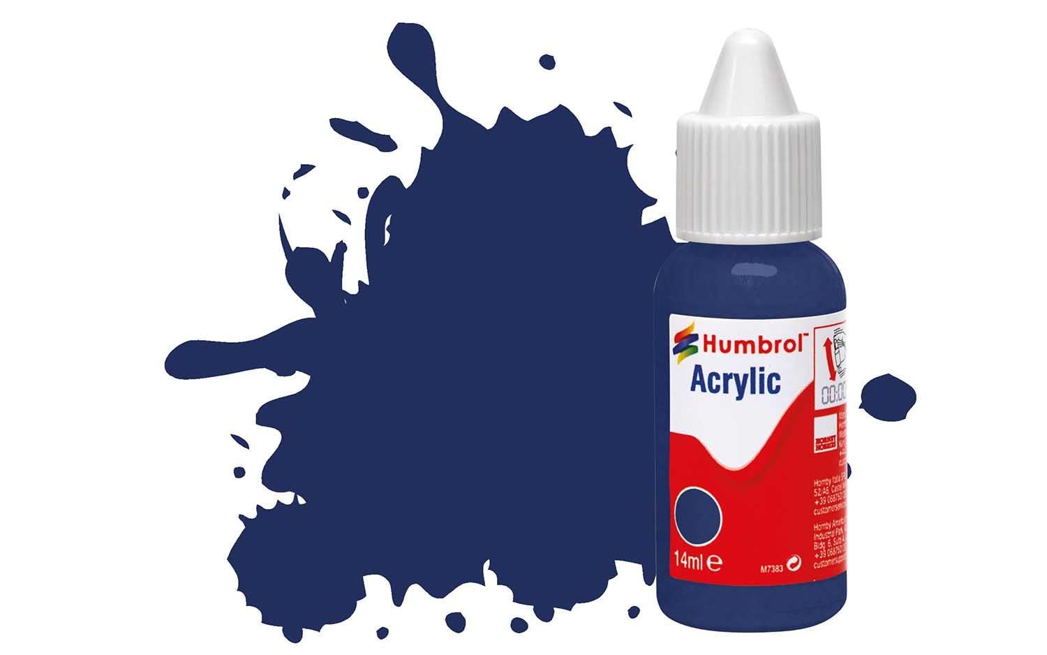 Humbrol Acrylic Dropper Bottles 14ml - Gloss - Midnight Blue