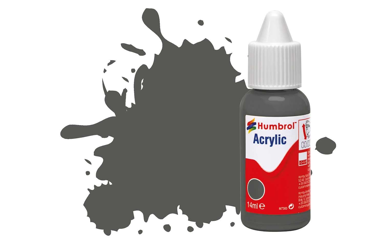 Humbrol Acrylic Dropper Bottles 14ml - Matt - Sea Grey