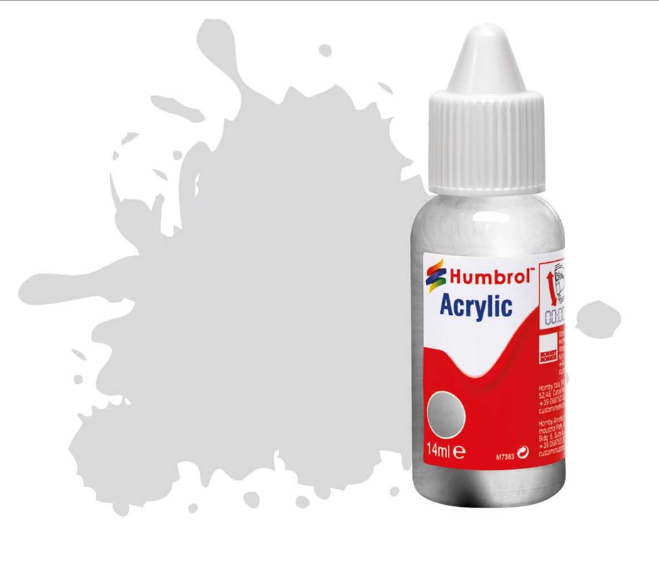 Humbrol Acrylic Dropper Bottles 14ml -  Silver Metallic Finish