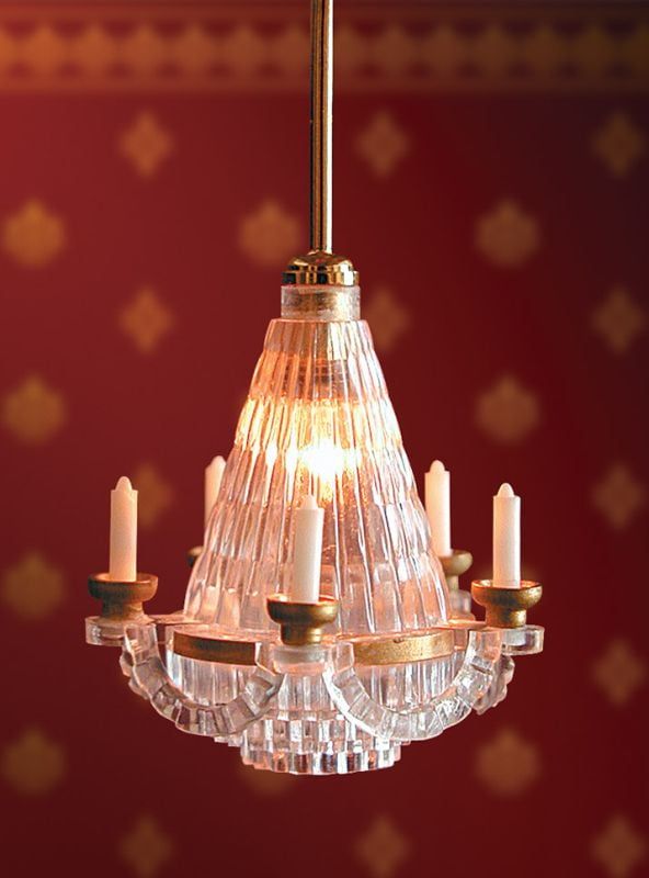 12V 5 Candle Chandelier Light for 12th Scale Dolls House