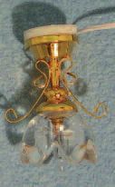 12V Lily Ceiling Light Clear for 12th Scale Dolls House