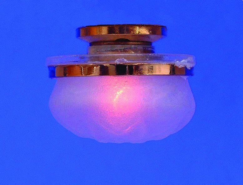 12V Frosted Ceiling Light for 12th Scale Dolls House