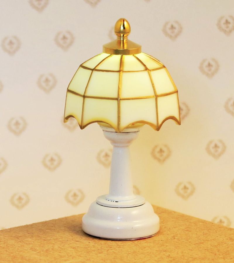 3V LED Tiffany Style Lamp for 12th Scale Dolls House