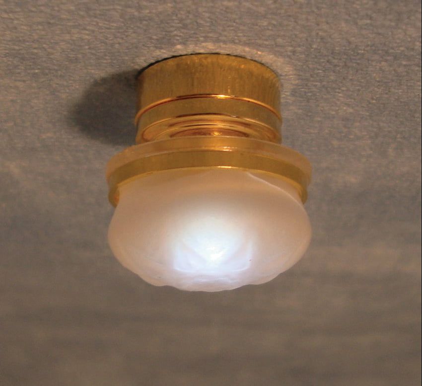 3V LED Frosted Ceiling Lamp for 12th Scale Dolls House