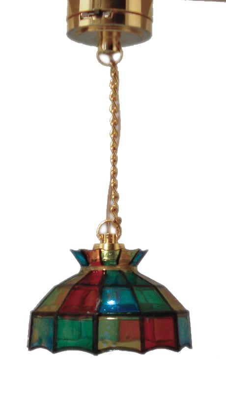 3V LED Hanging Tiffany Light for 12th Scale Dolls House