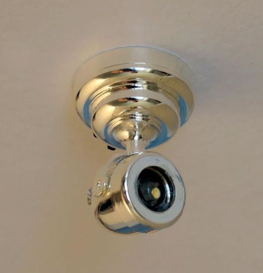 3V LED Silver Spot Light for 12th Scale Dolls House