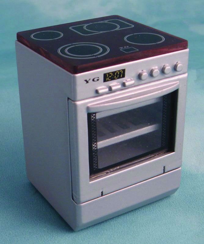 Silver Hob Cooker Unit for 12th Scale Dolls House