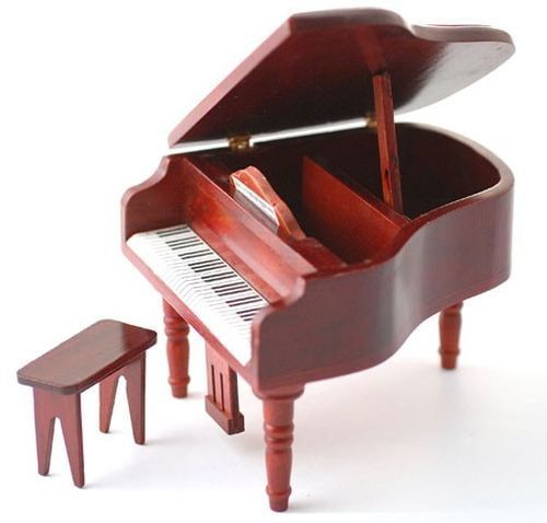 Grand Piano and Stool for 12th Scale Dolls House