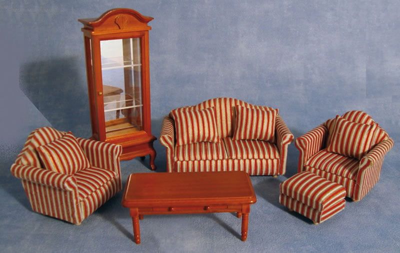 Striped Lounge Suite for 12th Scale Dolls House