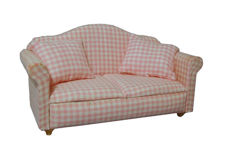 Pink Pattern Sofa for 12th Scale Dolls House