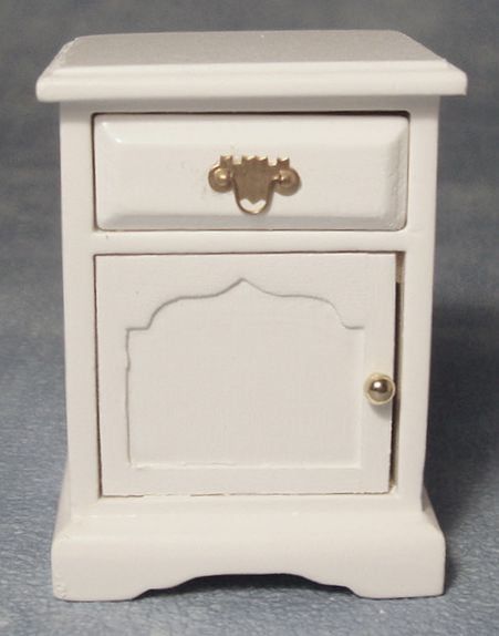Bedside Table White for 12th Scale Dolls House