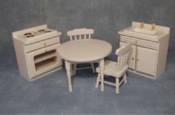 White Kitchen For 12th Scale Dolls House