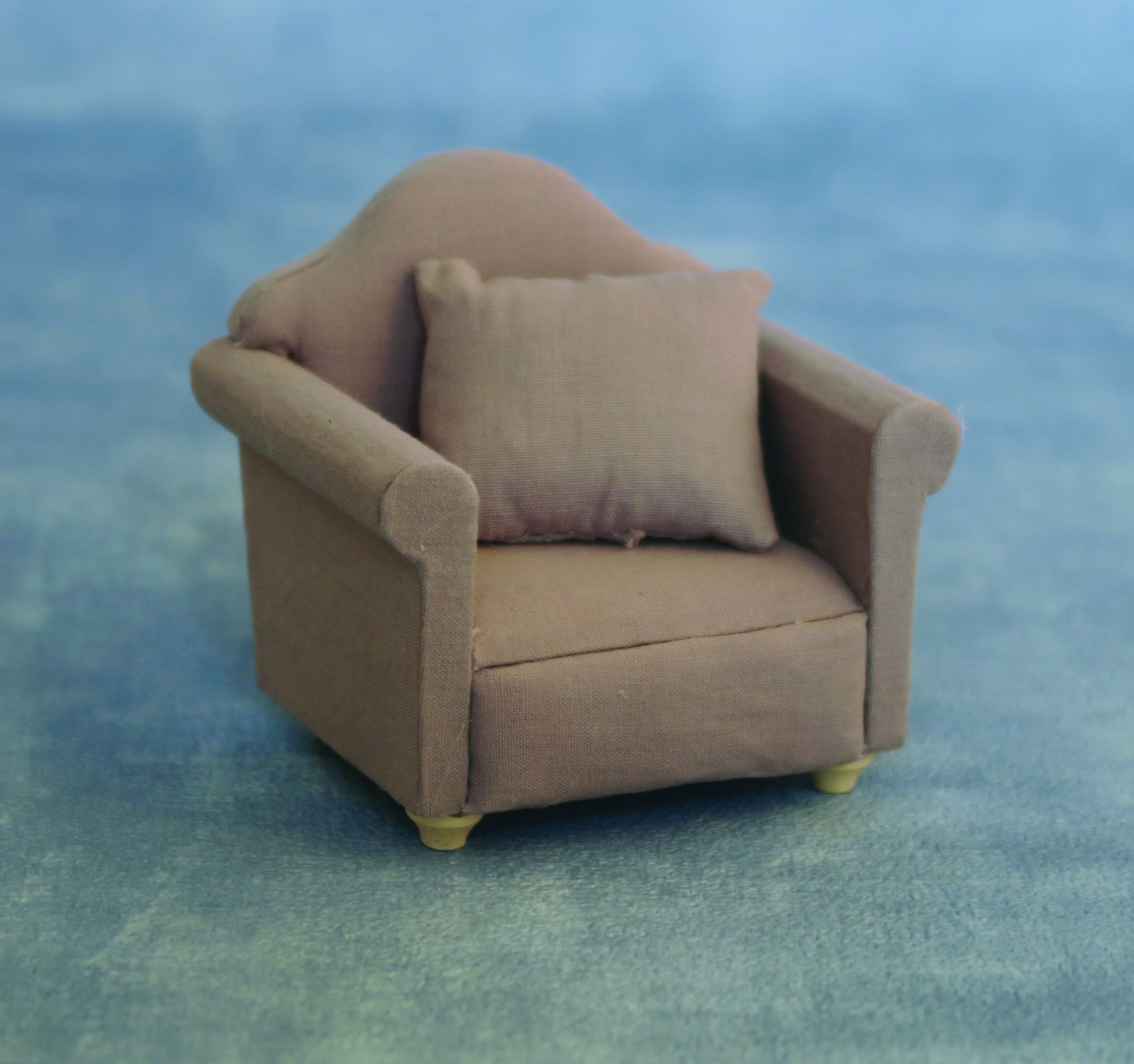 Grey Armchair for 12th Scale Dolls House