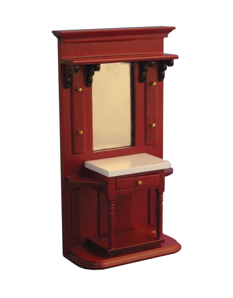 Mahogany Hall Stand for 12th Scale Dolls House