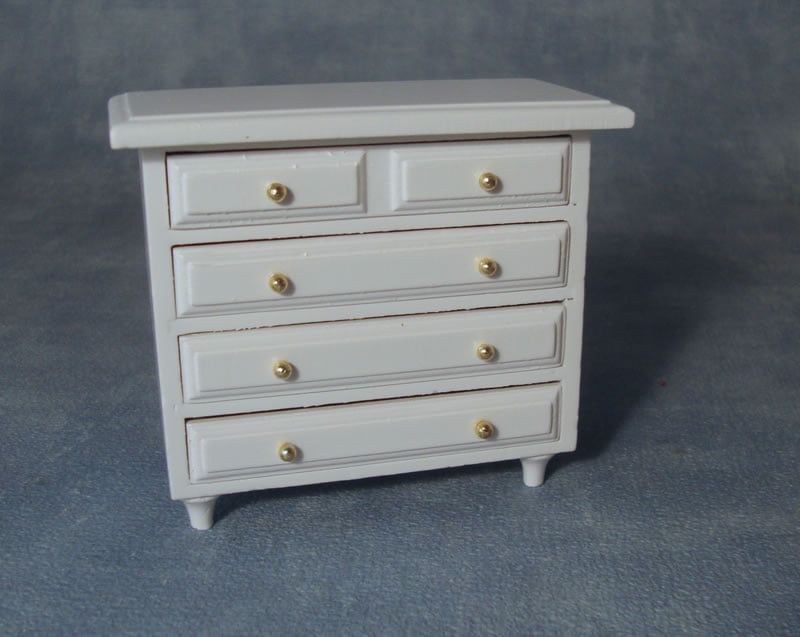 White Drawers for 12th Scale Dolls House
