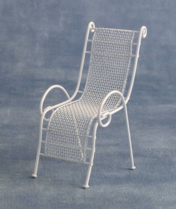 White Garden Chair for 12th Scale Dolls House