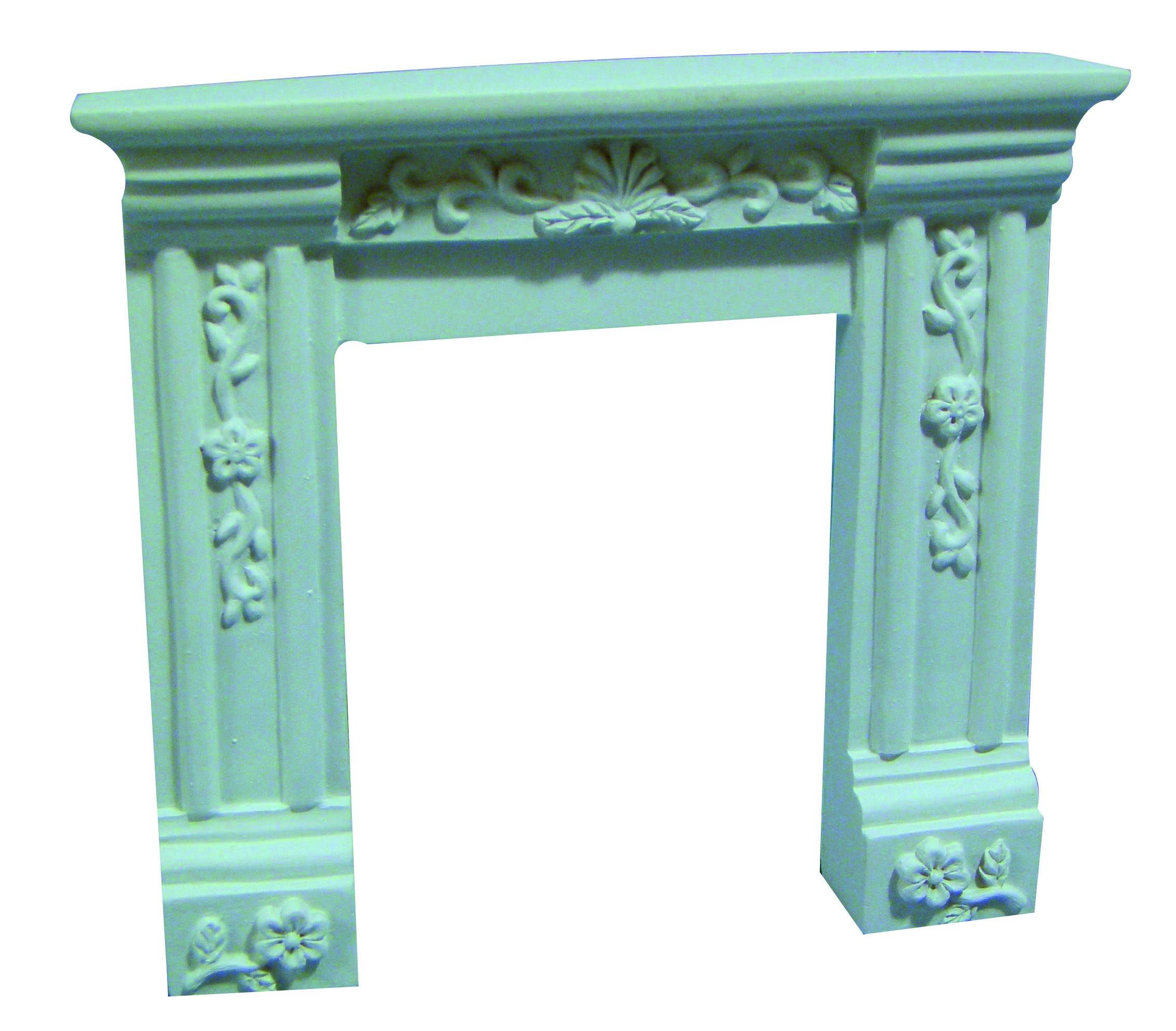 White Fire Surround for 12th Scale Dolls House