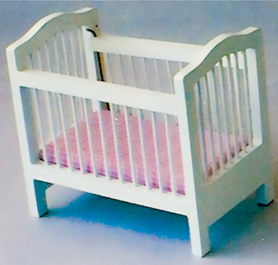 White Cot for 12th Scale Dolls House