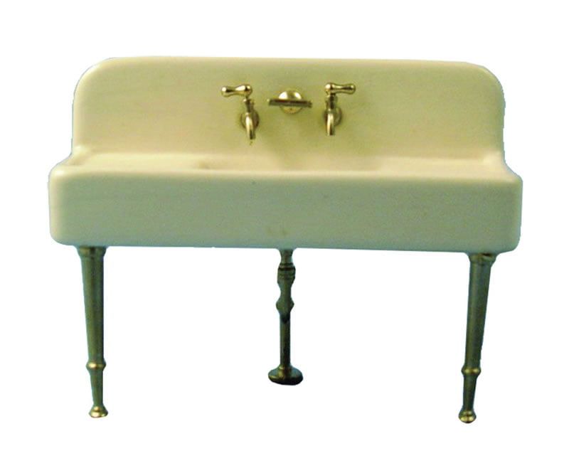 Ceramic Sink on Legs for 12th Scale Dolls House