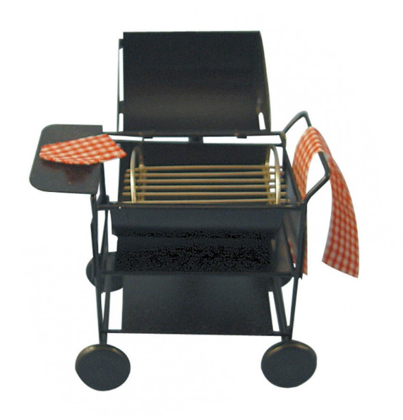 Black Metal Barbeque For 12th Scale Dolls House