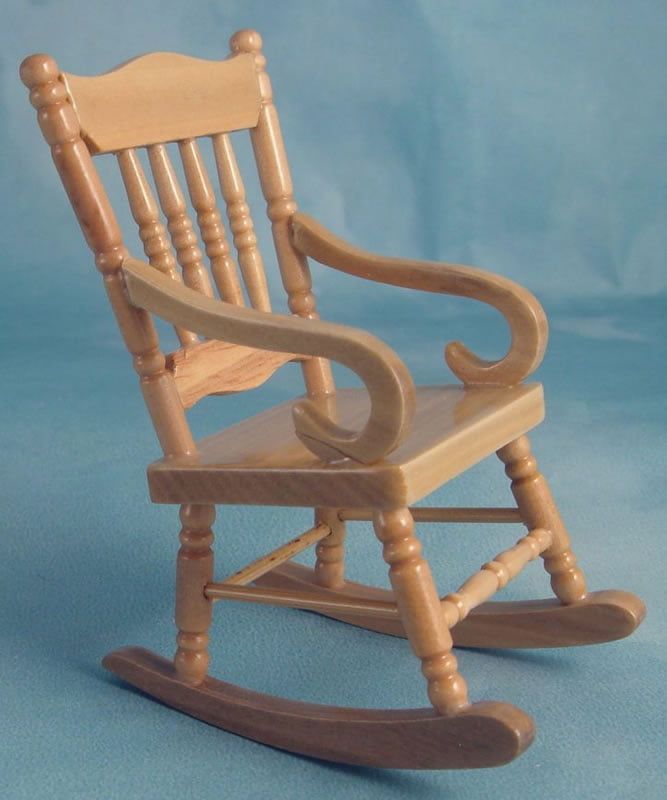 Pine Kitchen Rocking Chair for 12th Scale Dolls House